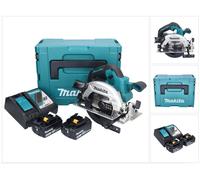 Scie circulaire sans fil Makita DHS 661 RTJ 18 V 165 mm sans balais + 2 batteries 5,0 Ah + chargeur + Makpac