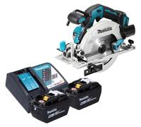 Scie circulaire sans fil Makita DHS 680 Z 18 V 165 mm sans balais + 2 batteries 9,0 Ah + chargeur