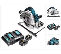 Scie circulaire sans fil Makita DHS 900 CT 36 V (2x 18 V) 235 mm sans balais + 2 batteries 5,0 Ah + double chargeur
