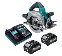 Scie circulaire sans fil Makita HS 003 GM201 40 V max., 190 mm, sans balais + 2 batteries 4,0 Ah + chargeur