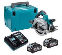 Scie circulaire sans fil Makita HS 003 GU201 40 V max. 190 mm sans balais + 2 batteries de 4,0 Ah + chargeur + Makpac