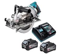 Scie circulaire sans fil Makita RS 002 GU201 40 V max. 260 mm sans balais + 2 batteries 4,0 Ah + chargeur