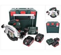 Scie circulaire sans fil Metabo KS 18 LTX 66 BL, 18 V, diamètre de lame 165 mm, avec 2 batteries de 10,0 Ah, un chargeur et une boîte de rangement metaBOX