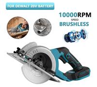 Scie circulaire sans fil - Mini-scie sans balais de 12,7 cm - 1 000 W - 10 000 tr/min - Pour le bois, batterie 18 V - Prise UE - 2 batteries