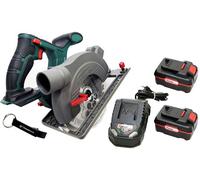 Scie circulaire sans fil PARKSIDE® 20 V PHKSA 20-Li / avec 2 batteries (4 Ah) et chargeur (2,4 A)