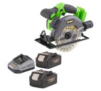 Scie circulaire sans fil Procraft PCA28bb 20 V 165 mm sans balais + 2 batteries 4,0 Ah + chargeur