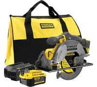 Scie Circulaire sans Fil Stanley Fatmax, 18V, 165mm, Profondeur de Coupe 54mm, 4Ah Batterie