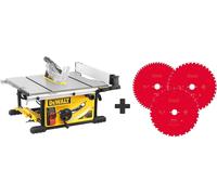 Scie circulaire sur table DeWalt DWE7492 + jeu de 3 lames de scie