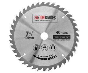 Scie circulaire TCT, diamètre 190 mm, alésage 20 mm, 40 dents