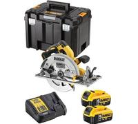 Scie circulaire XR 5Ah 184 mm DEWALT + 2 Batteries + Coffret Tstak - DCS572P2-QW