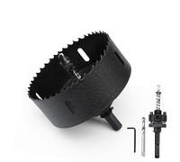Scie cloche 105 mm bimétal avec tige SDS Plus et tige hexagonale, ensemble de forets pour bois, plâtre, métaux fins, plastiques