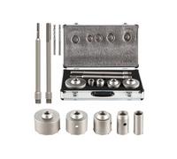 Scie Cloche 5PCS Coffret de Scie Trépan 30mm 40mm 65mm 80mm 100mm Trépan Béton en Acier Carbone 2 Mèches 2 Bielles SDS PLUS SDS