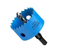 Scie Cloche 60 mm, HYCHIKA Couteau De Trou En Hss M42 Bi-métal Pour Bois, MéTal Souple Et Plastique (Plaques De Gypse Et Cloison SèChe), Avec Foret SéParable Et llen