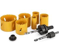 Scie cloche Acier Set de 6 pièces Mixtes HSS 22, 29, 35, 44, 51, 64 mm Coffret de rangement VITO