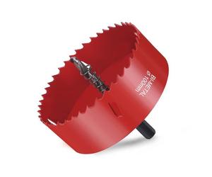 Scie cloche bi-métal Ø100 mm avec mandrin et foret de centrage - pour bois, plastique et métal
