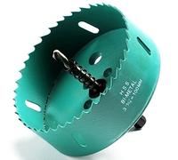 Scie Cloche Bi-métal 100 mm, M42 HSS Bimétallique Scie Trèpan avec Foret de Centrage pour Robuste Perceuse à Percer pour Fer, Aluminium, Bois, Cloison Sèche, Tuyau, Panneau de Fibres de Bois/Vert