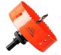 Scie Cloche Bi-métal 114 mm, M42 HSS Bimétallique Scie Trèpan avec Foret de Centrage pour Robuste Perceuse à Percer pour Fer, Aluminium, Bois, Cloison Sèche, Tuyau, Panneau de Fibres de Bois/Orange