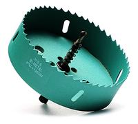 Scie Cloche Bi-métal 120mm, M42 HSS Bimétallique Scie Trèpan avec Foret de Centrage pour Robuste Perceuse à Percer pour Fer, Aluminium, Bois, Cloison Sèche, Tuyau, Panneau de Fibres de Bois, Vert