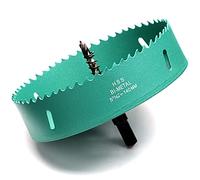 Scie Cloche Bi-métal 140 mm, M42 HSS Bimétallique Scie Trèpan avec Foret de Centrage pour Robuste Perceuse à Percer pour Fer, Aluminium, Bois, Cloison Sèche, Tuyau, Panneau de Fibres de Bois/Vert