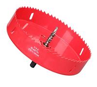 Scie Cloche Bi-métal 165mm, M42 HSS Bimétallique Scie Trèpan avec Foret de Centrage pour Robuste Perceuse à Percer pour Fer, Aluminium, Bois, Cloison Sèche, Tuyau, Panneau de Fibres de Bois/Rouge