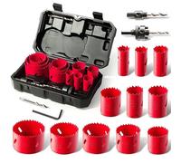 Scie Cloche Bi-métal, 17 PCS Coffret de Scie Trépan avec 11PCS Lames de Scie 19-68 mm, Profondeur de Coupe: 40 mm