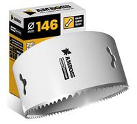 Scie cloche bi-métal Amboss HSS M42 - 148 mm - Pour acier, panneaux de particules, bois dur, plaque de plâtre, etc. - Profondeur de coupe : 48 mm - Sans support