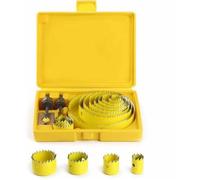 Scie Cloche Coffret, Scies Cloches Trepan Ø19127mm Kit Complet Dans un écrin Avec des Mandrins et des Dispositifs pour Bois Plâtre