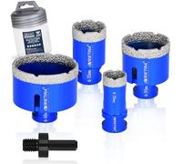 Scie Cloche Diamanté 25/35/50/68mm + HEX M14-3/8", Foret Couronne Carrelage | M14 Scie trépan brasée sous vide - Perçage ultra rapide, sec/humide - Foret pour percer verre, béton, pierre et carrelage