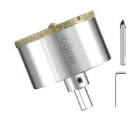 Scie Cloche Diamantée 68 mm Avec Foret Guidage de Centrage Ouvre Trou en Verre Foret Diamant Trepans pour Carrelage Trépan Diamant pour Carrelage, Porcelaine, Verre, granit, Marbre et Céramique