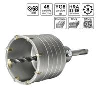 Scie Couronne Trépan - HAOPYOU - Ø 68mm - Adaptateur SDS Plus 110mm - Foret de Centrage 8x110mm