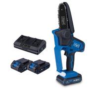 Scie de jardin sans fil SCHEPPACH C-PS100-X, SET S, 2 batteries 20V IXES 2 Ah, chargeur double