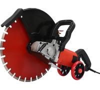 Scie électrique à béton/pierre - Scie circulaire 410 mm - 4000 W - 3000 tr/min - Profondeur de coupe 165 mm - 220 V - Prise américaine - Rouge