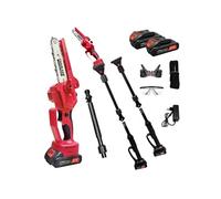 Scie électrique,OMOZUN,scie à branches,scie électrique sans fil,21 V,bras télescopique,2 batteries