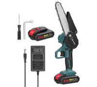 Scie électrique portative de 21V, 15 cm, pour l'élagage, rechargeable. Petite tronçonneuse pour le fendage du bois, outil de travail du bois à une main, idéal pour le jardin, les vergers et la coupe d