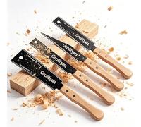 Scie Japonaise Kit 4 Pieces Ryoba Scie a Tirer Lame Acier SK5 11 et 17 TPI | Scie a Main de Precision pour Menuiserie Fabrication Meuble Cheville Bois DIY