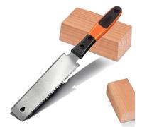 Scie Japonaise Menuisier, Petite Fine Egoine à Main Double Tranchant avec Poignée Antidérapante - Lame en Acier au Carbone pour Bricolage et Travail du Bois SURFOU