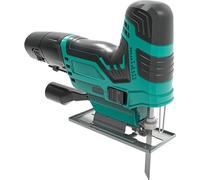 Scie pendulaire professionnelle 12 V, 450 W - pour le bois, le métal et le PVC, avec batterie 20 Ah - inclinaison de 0 à 45° - 1 lame