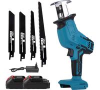 Scie pendulaire, vitesse variable, changement de lame sans outil, 2 batteries 1 prise EU