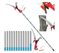 Scie pliante télescopique, cisaille et scie à branches 2-en-1, réglable de 82 à 528 cm