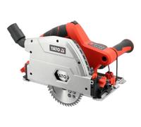 Scie plongeante sans fil 18 V avec rail de guidage 140 mm - Scie circulaire à bois sans fil avec batterie 4 Ah, chargeur, coupes précises, aspiration de poussière, pour travaux de bricolage