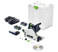 Scie plongeante sans fil Festool TSC 55 KEB-Basic 18 V / 36 V (2x 18 V) 160 mm sans balais + 2 batteries 4,0 Ah + chargeur + Systainer (successeur du modèle 576712)