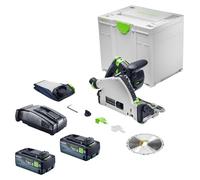 Scie plongeante sans fil Festool TSC 55 KSEB-Basic 18 V 160 mm Brushless + 2 batteries 8,0 Ah + chargeur rapide + Systainer