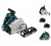 Scie plongeante sans fil Makita DSP 600 F 36 V (2 x 18 V) 165 mm sans balais + 2 batteries 3,0 Ah - sans chargeur