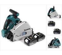 Scie plongeante sans fil Makita DSP 600 G 36 V (2 x 18 V) 165 mm sans balais + 2 batteries 6,0 Ah - sans chargeur