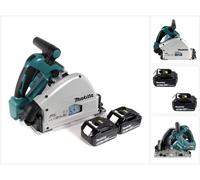 Scie plongeante sans fil Makita DSP 600 T 36 V (2 x 18 V), 165 mm, sans balais + 2 batteries 5,0 Ah - sans chargeur