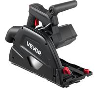 Scie plongeante VEVOR, 165,1 mm, scie circulaire à main avec lame carbure 48 dents, réglage d'angle 0-45°, profondeur de coupe 55 mm, pour bois et plastique, rail de guidage non inclus dans la livrais