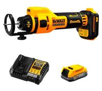 Scie pour cloisons sèches DeWALT DCE555E1-SK (1 batterie Powerstack 1,7 Ah + DCB1104)