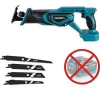 scie sabre 18V, moteur brushless 3000W, vitesse réglable, SANS batterie