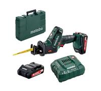 Scie sabre compacte METABO 18V Li-Ion (2x 2Ah) + mallette SSE 18 LTX