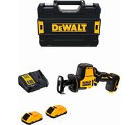 Scie sabre compacte XR 18V brushless - DEWALT - avec 2 batteries 5.0 Ah - chargeur - TSTAK - DCS369P2-QW